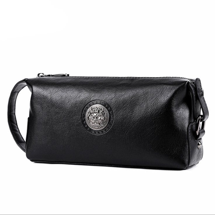 Handbag men's hand held bag large capacity fashion hand carrying bag soft leather hand grip bag men's casual trend net red new