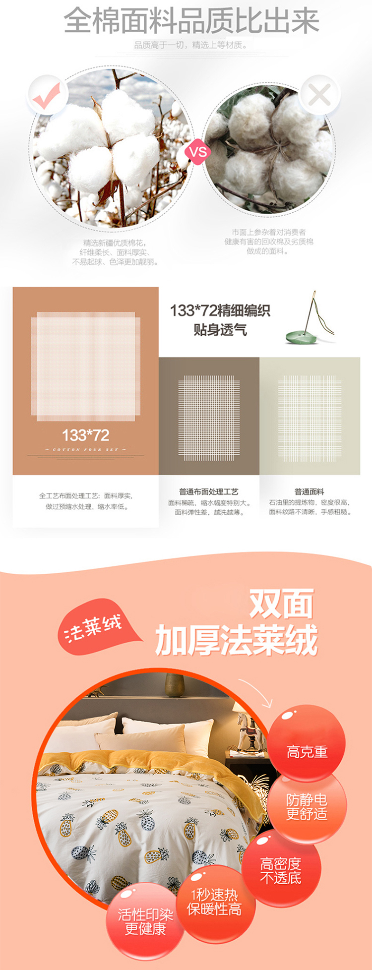 Cotton và nhung san hô chăn đơn mảnh bông duy nhất đôi mùa đông ấm áp flannel dày chăn bông chăn ra gối