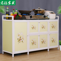 Side cabinet locker cupboard home kitchen cabinet simple economical aluminum alloy cabinet stove kitchen cabinet