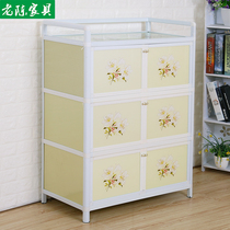 Cupboard kitchen cabinets simple household economy aluminum alloy kitchen storage cabinets stainless steel kitchen cabinets