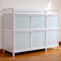 Simple assembly kitchen cabinet economical aluminum alloy cabinet locker stove kitchen cabinet home cupboard cabinet home cupboard