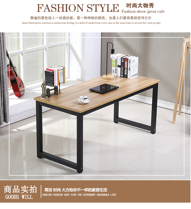 Bàn máy tính đơn giản để bàn thép bàn gia đình Bàn đơn giản hiện đại đôi bàn viết - Bàn bàn xếp gỗ
