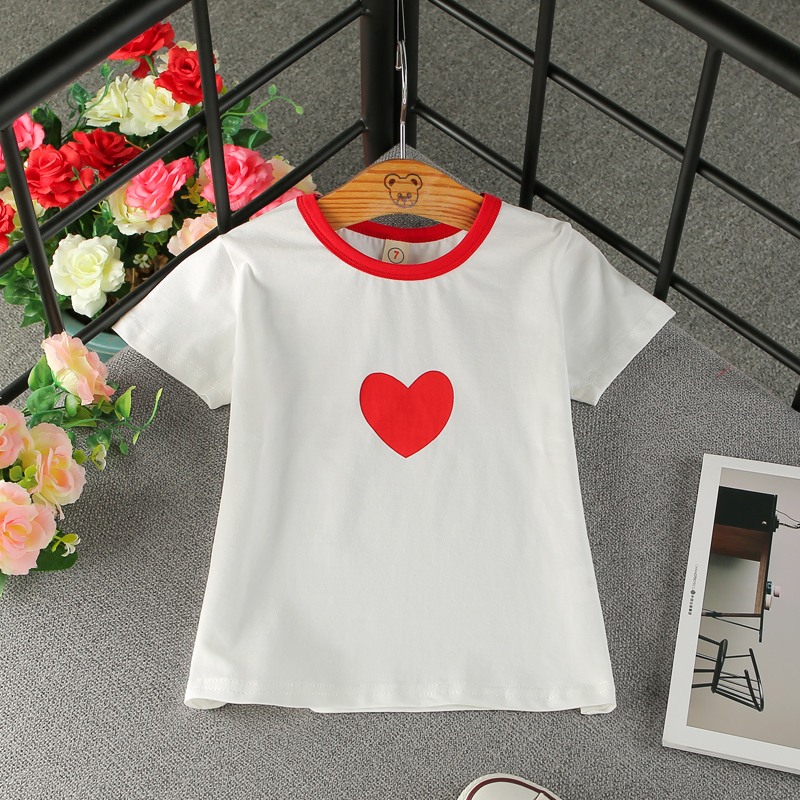 Cô gái thời trang new cartoon puppy in ngắn tay t-shirt 2018 mùa hè mát mẻ vòng cổ áo sơ mi bé quần áo