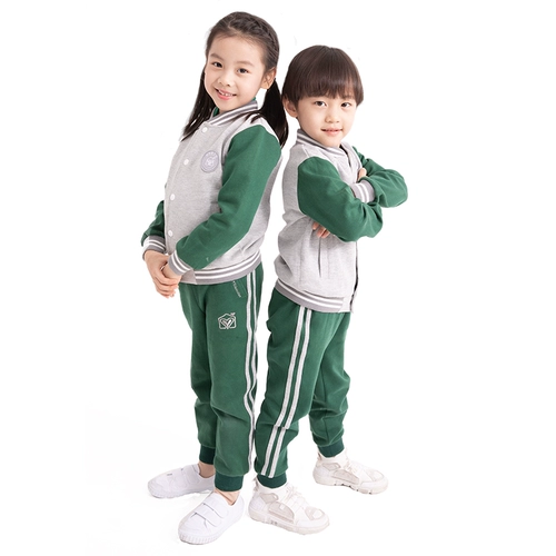 Спортивная осенняя зеленая хлопковая бейсбольная форма для раннего возраста, комплект, семейный стиль