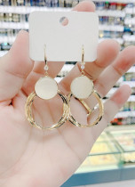 2022 New Tide Korea Temperament Net Red Personality Ear Nails Long earrings Cat Eye Stone Method Hyperbolic Earrings Woman