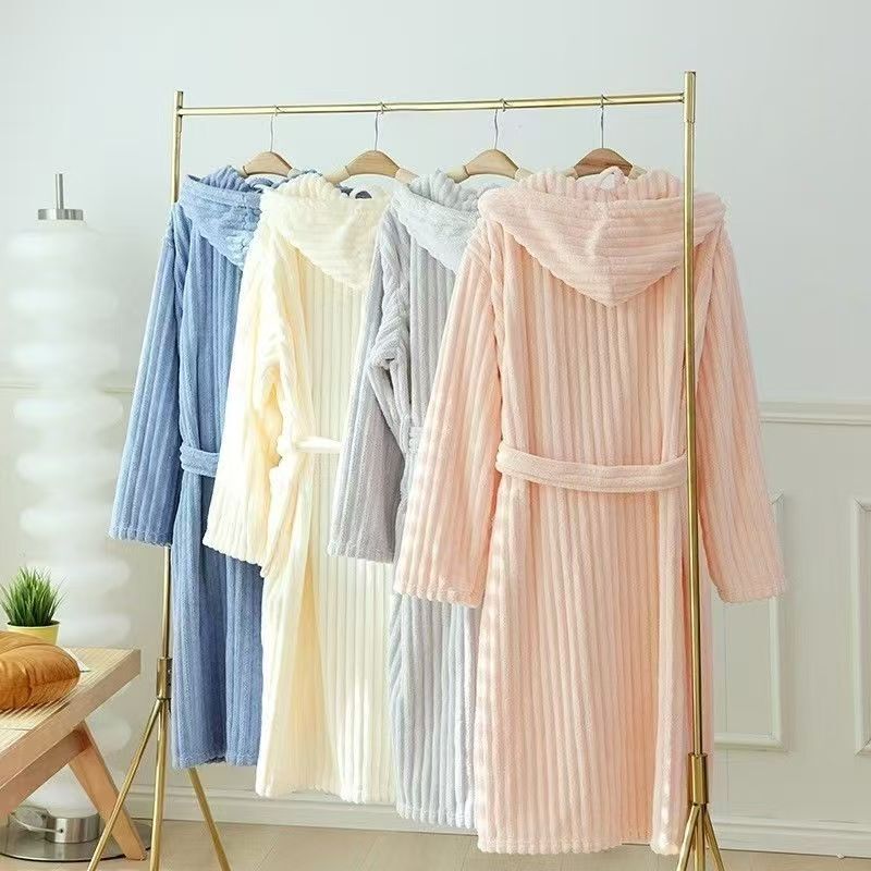 Special Offer: Extra-Long Bathrobe, Export-Style Nightgown, Autumn and Winter Large Size Wearable Bath Towel, Absorbent, Quick-Drying, Skin-Friendly, Warm, Beauty Bathrobe