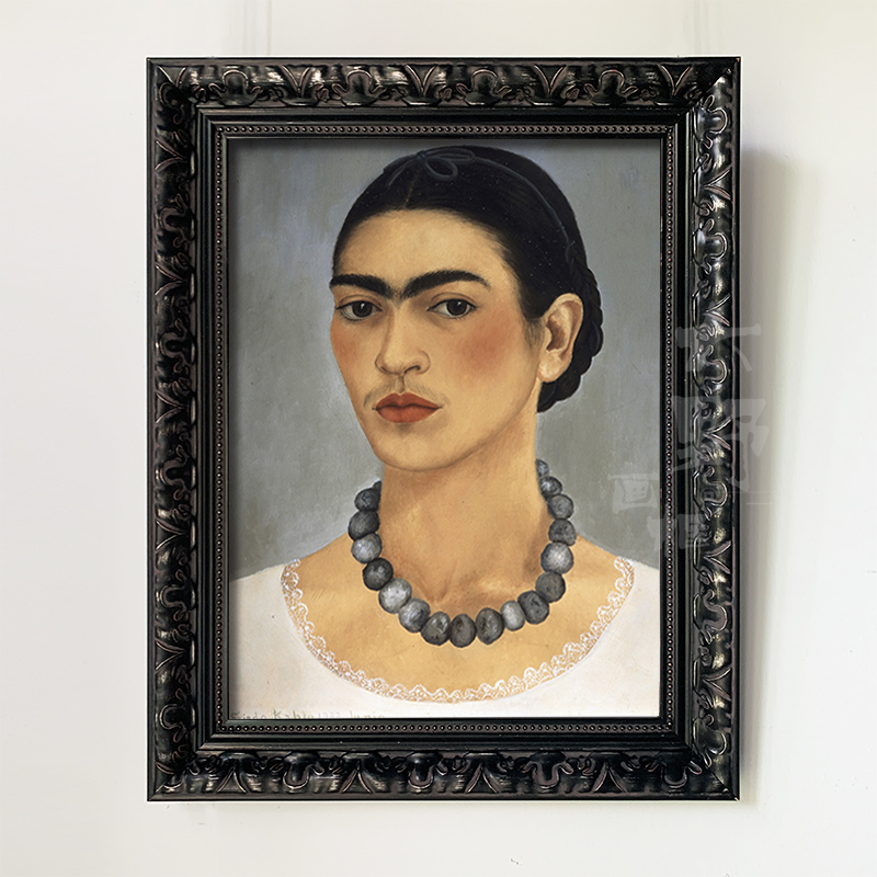 Black Carved Solid Wood Oil Painting Frame Black and White Simple Photo Frame Living Room Photo Wall Master Bedroom Bar 12inch A4