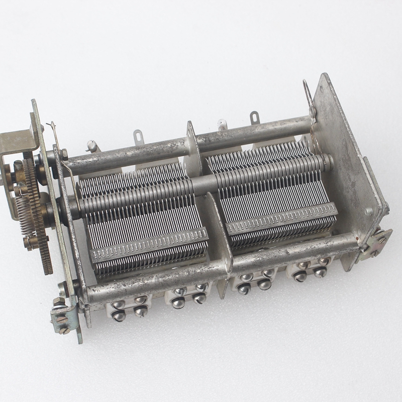 Detached machine high Q value 2 * 28PF-1110PF with speed reduction gear double-union variable adjustable capacitor yourself DIY