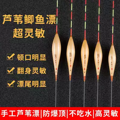 Reed fish floats Handmade floats Winter fishing light mouth small broken eyes High sensitivity Dayton mouth Crucian carp drift black pit greenhouse carp drift