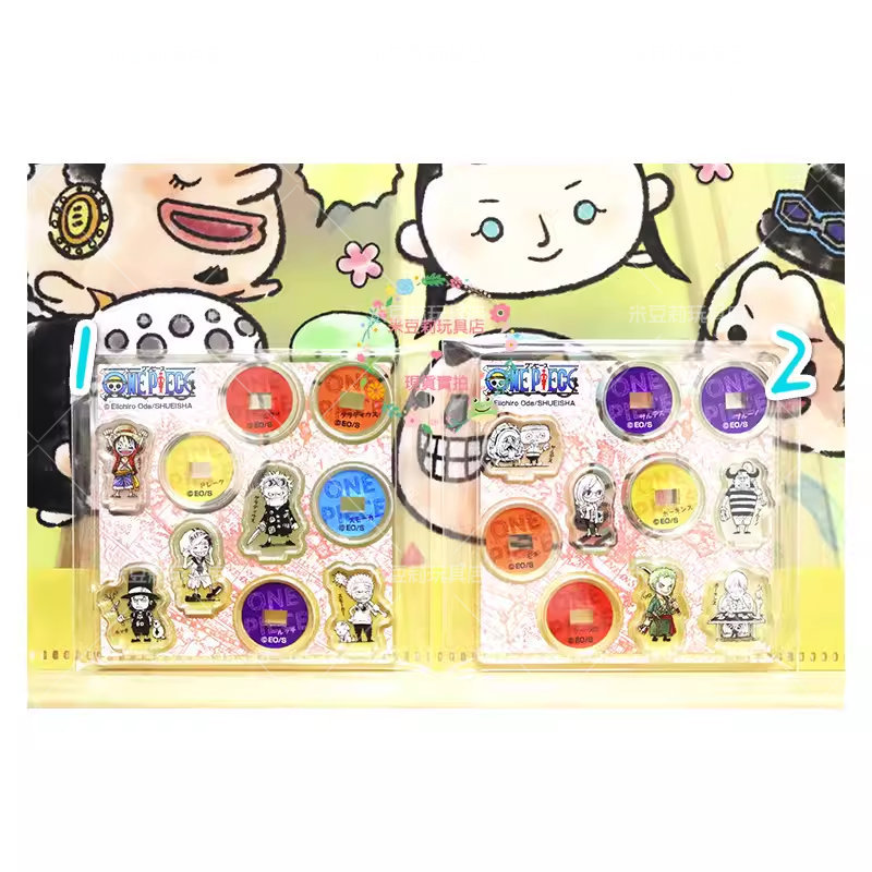 One Piece Japanese Official Merchandise Mini Acrylic Stand Figures Luffy, Roronoa Zoro, Hawkins, Smoker, Monet