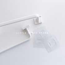 Little House) Stickless type · Nail-free storage Rod holding bar towel rack 1 set