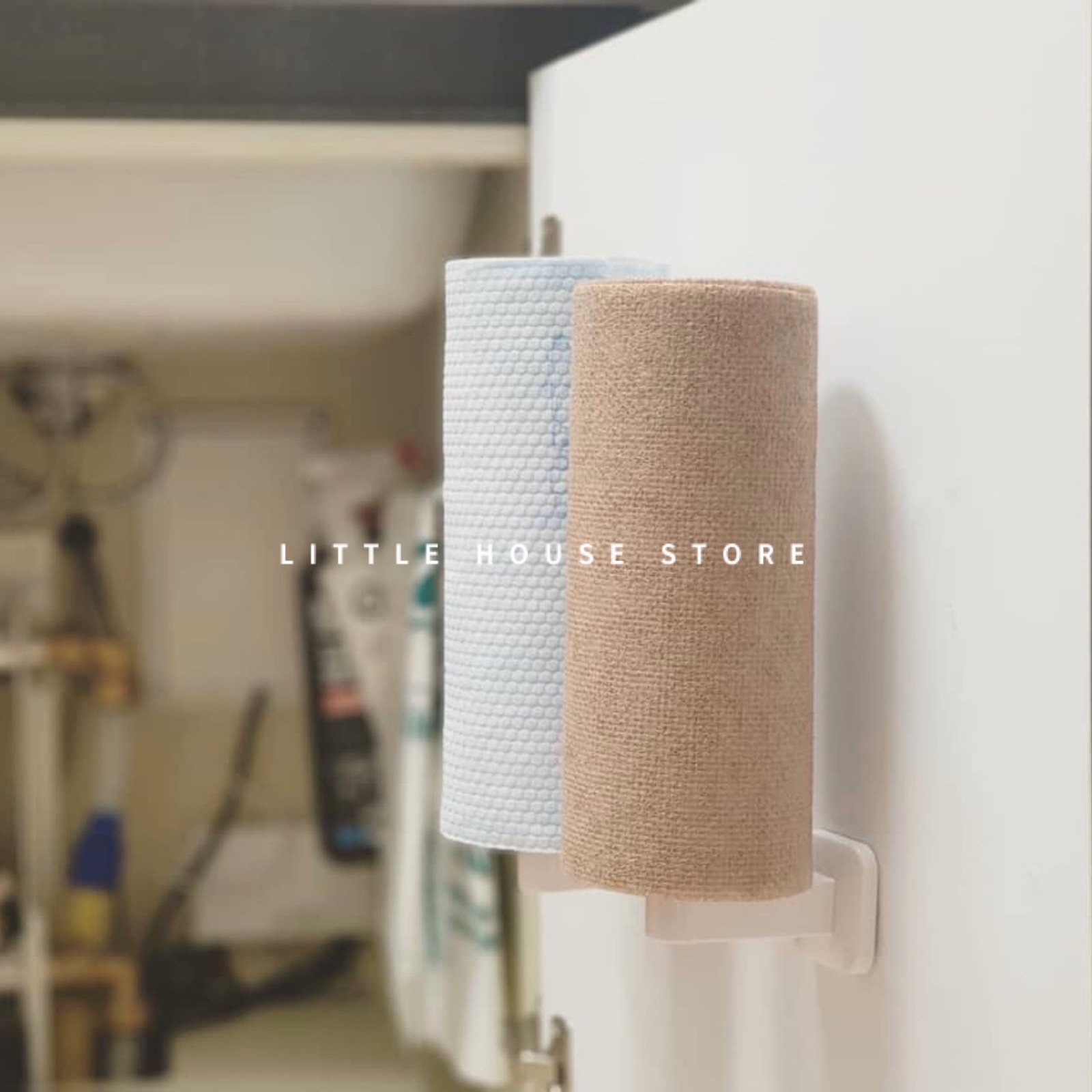 Little House ) Sticky Nail Free Vertical Toilet Roll Holder