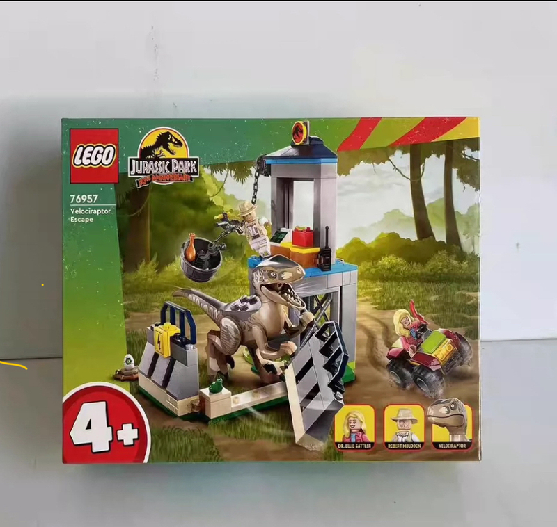 Lego Jurassic 76957 Velociraptor Escape Story Educational Building Block Toy Gift for Boys and Girls