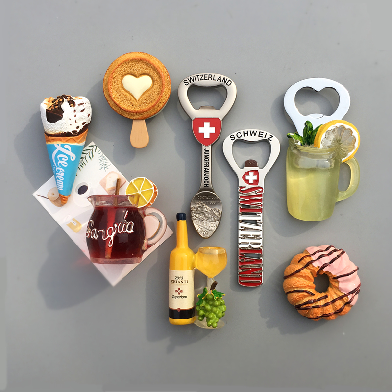 Nordic ins wind ice cream ice cream donuts beer bottle opener bottle screwdriver Refrigerator sticker magnet wedding