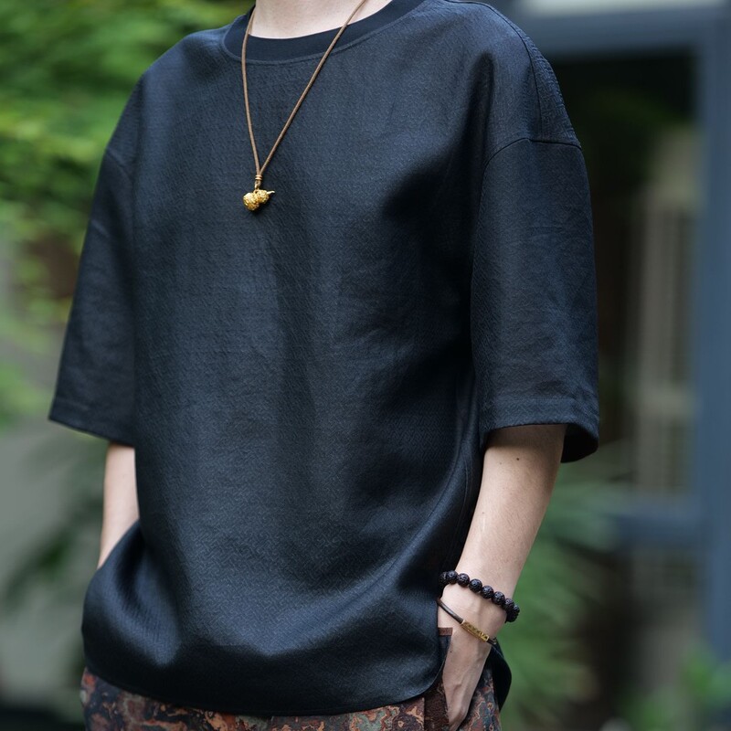 【Zaiyi】2026 New Style Double-Layer Twisted Silk Cloud Yarn Mulberry Silk Double-Wear T-Shirt Top Zy0733S-F229