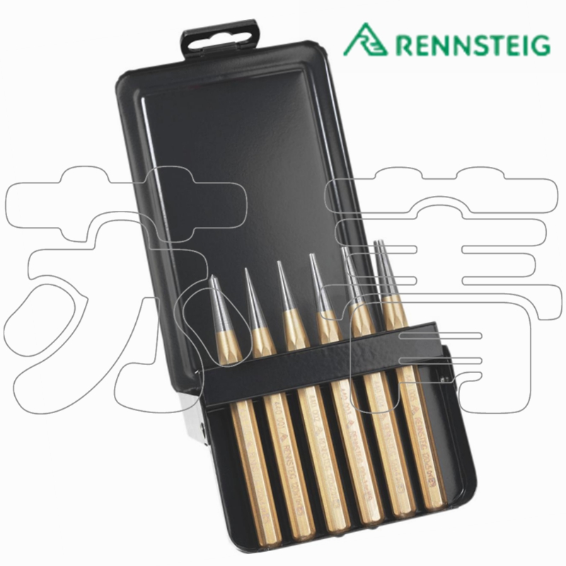 Germany original imported LanzdRennsteig tapered punch set with metal box 6 piece set