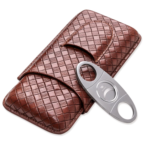 Увлажняющий портативный трехэтапный чехол для путешествий, курительные принадлежности, подарочная коробка, упаковка, из натуральной кожи