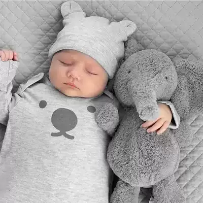 Super soft gray plush elephant doll boy baby elephant doll with sleep doll photo props INS INS appease