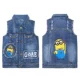 Trẻ em denim vest nam giản dị mùa xuân và mùa thu áo khoác ba lỗ có mũ bé gái