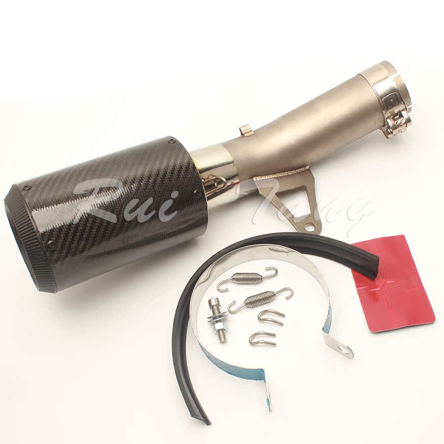 Sửa đổi xe máy AR carbon sợi 61MM ống xả BMW S1000RR phần giữa kết nối ống thép không gỉ - Ống xả xe máy pô xe wave s 100