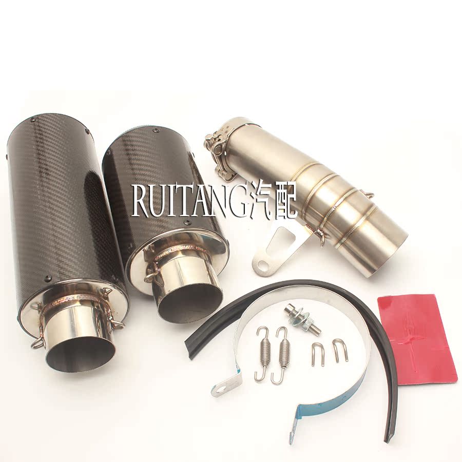 Sửa đổi xe máy AR carbon sợi 61MM ống xả BMW S1000RR phần giữa kết nối ống thép không gỉ - Ống xả xe máy pô xe wave s 100