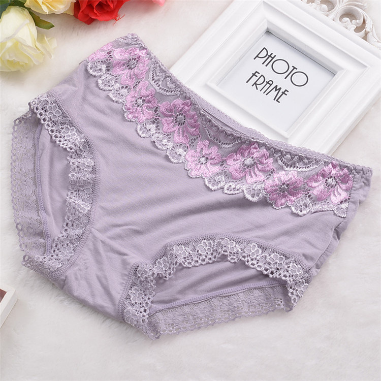 Authentic Xiaotian trẻ em 8815 sợi tre hoa thoáng khí ren tam giác eo phụ nữ đồ lót đầy đủ 10 vận chuyển quốc gia quần xì nữ
