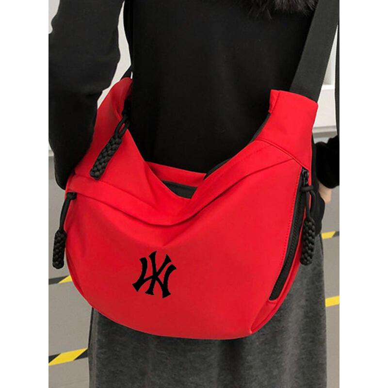 Korean Style Large Capacity Crescent Bag for Women 2025 New Casual Versatile Shoulder Crossbody Bag Niche Commuter Dumpling Bag