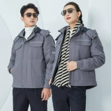 Хлопковый зимний износостойкий комплект для работы, куртка, рабочая одежда, увеличенная толщина, делается под заказ