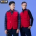 Áo vest cotton in logo tùy chỉnh in logo quảng cáo vest mùa thu đông dày bảo hiểm lao động vest vest tình nguyện ao ba lo nam Áo vest cotton