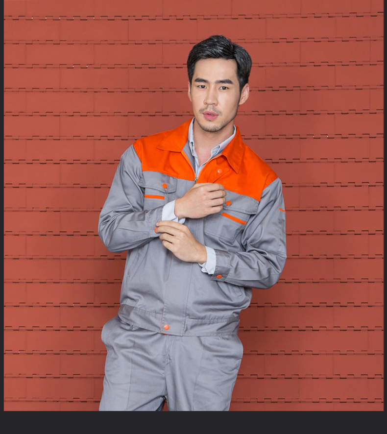 Theo Yang Ko Yo đàn ông áo dài tay phù hợp và dịch vụ kỹ thuật bảo vệ quần áo làm việc quần áo nhà máy phù hợp với quần áo đồng phục cụ quần áo bảo hộ nam