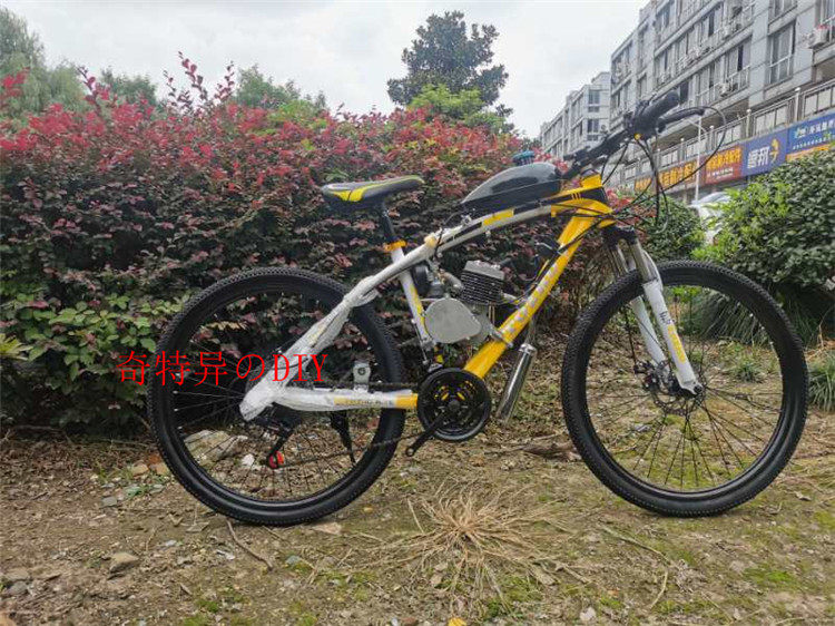 Fuel-assisted bicycle oil power modified mountain bike gasoline engine motor automatic long-distance long-distance