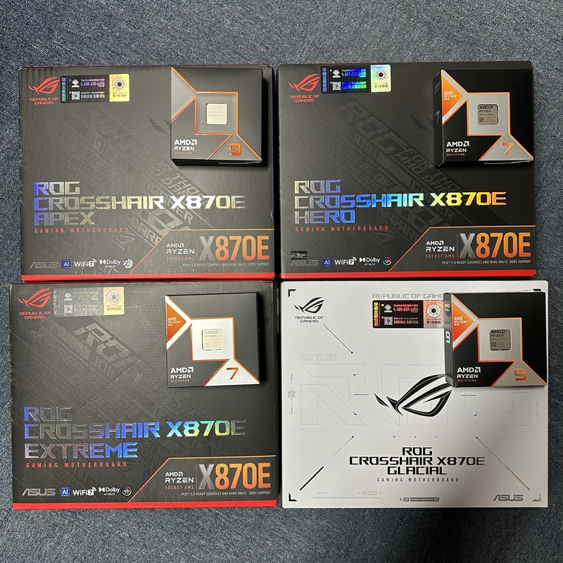 Asus X870E Extreme Apex Dark Hero Btf Motherboard 9850X3D 9950X3D2 Set