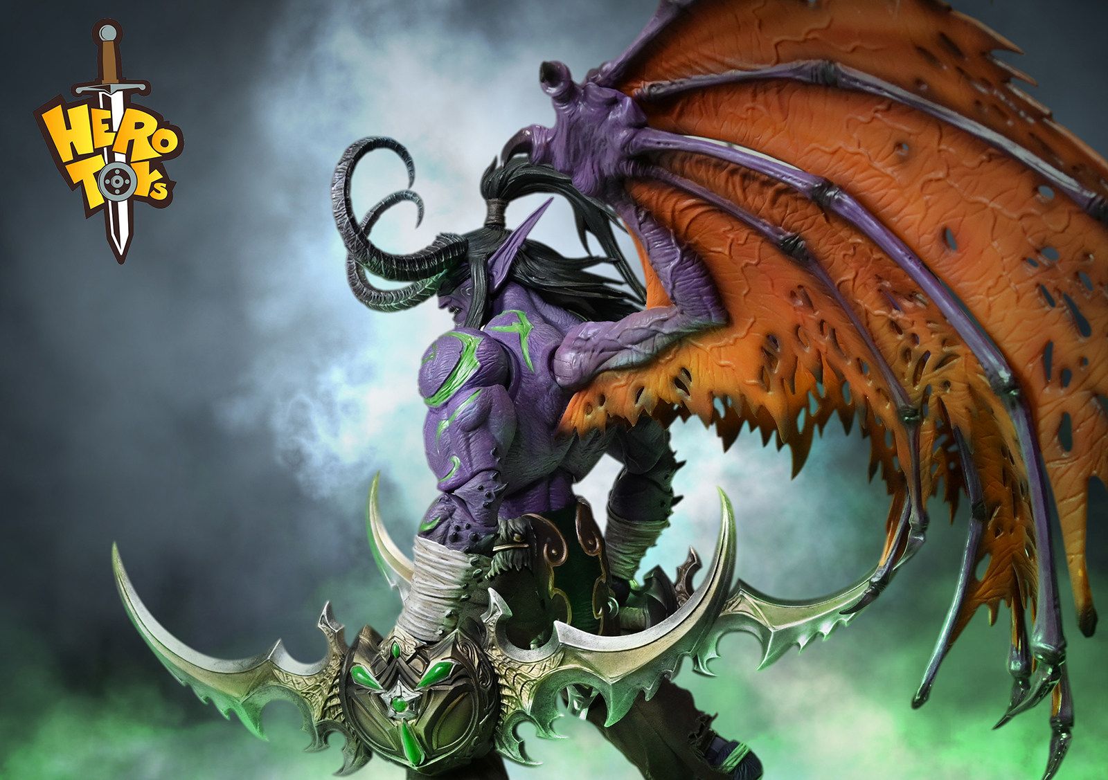 In Stock New Hero Toys World of Warcraft Demon Hunter Illidan