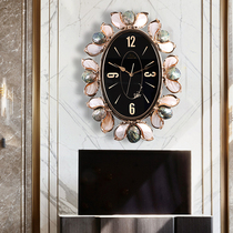 Quartz clock wall decoration pendant creative wall clock home living room European luxury light luxury clock clock