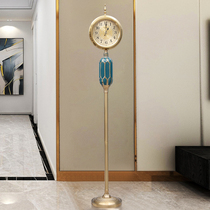 New landing bell Living room European style metal ceramic clock base bell Villa Extravaganza with large clock American Libells