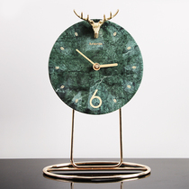 Nordic clock art light luxury living room home desktop creative fashion European style ornaments clock old-fashioned table clock