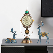 American light extravaganza clock sitting room Decorative Pendulum clock 2022 New European-style retro muted quartz bench clock