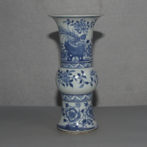 Jingdezhen Qinghua Flower Bird Flower Hoop Single Only Gled Under color Double Circle Bottom Play Folk Kiln