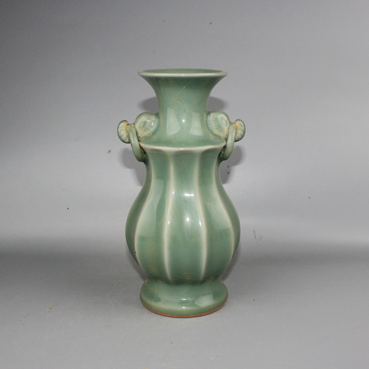 Song Longquan Kiln Amphora Glazed Open Pieces Antique Porcelain Famous Kiln Antique Antique Collection Boutique Ornament
