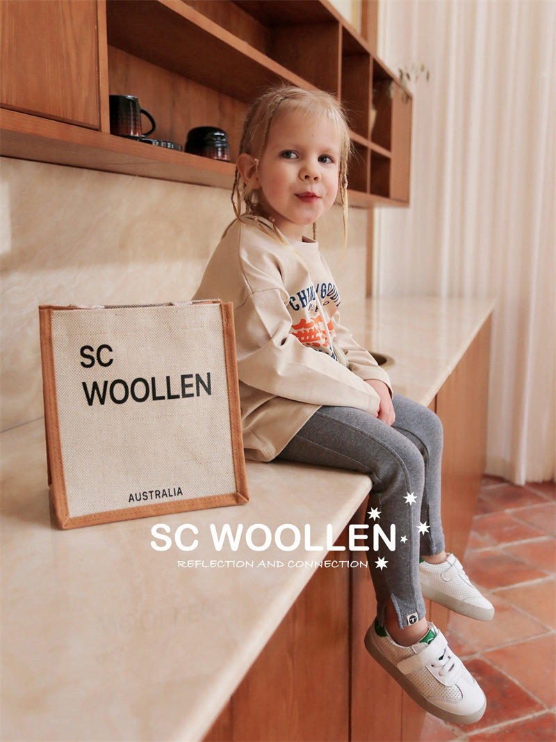 Milk dads Home Australia SC Woollen Spring Summer new girl casual 100 lap good wearing pure cotton smoke tube pants