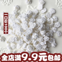  Random 100 roses small flowers wrought ribbon ribbon three-dimensional handmade clothes bags accessories