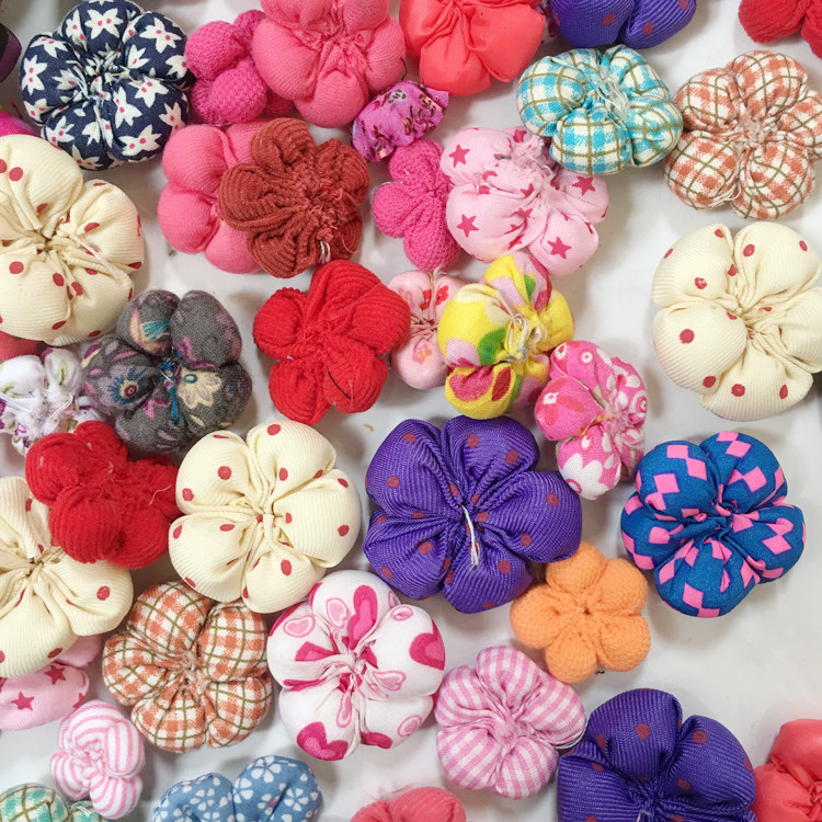 Random 50 hand pumpkin flowers lace lace cloth butterfly cloth cloth cloth hairpin accessories