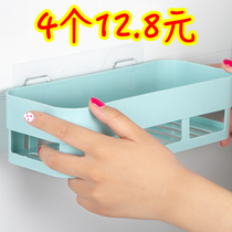 Toilet bathroom rack Wall Wall wash table toilet kitchen toilet non-perforated suction wall storage shelf