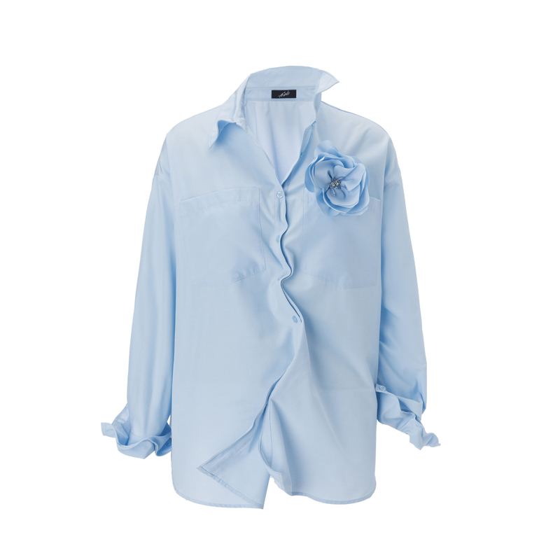 {Lq Same Style}{Slow-Paced Paris} Four-Season Style Celebrity-Inspired Fashionable Fishbone Versatile Thin Shirt {Lq Same Style}{Slow-Paced Paris} Four-Season Style Celebrity-Inspired Fashionable Fishbone Versatile Thin Shirt