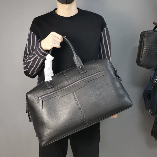 Трендовая кожаная портативная вместительная и большая сумка для путешествий для отдыха, из натуральной кожи