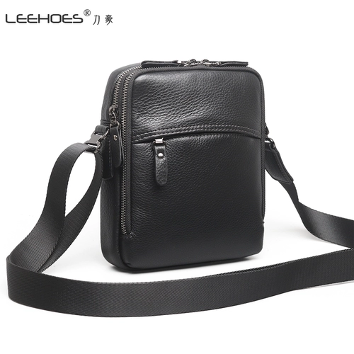 Мужская трендовая сумка через плечо для отдыха, кожаный рюкзак, ремешок для сумки, сумка на одно плечо, из натуральной кожи