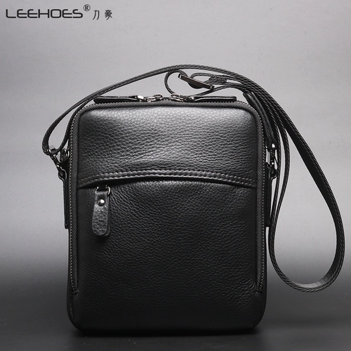 Мужская трендовая сумка через плечо для отдыха, кожаный рюкзак, ремешок для сумки, сумка на одно плечо, из натуральной кожи