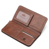 Бумажник, кожаный длинный модный кошелек для отдыха, из натуральной кожи, воловья кожа