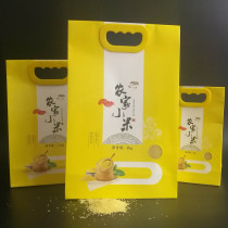 Millet packaging bag Rice bag Kraft paper Flour grain food packaging bag Self-sealing bag spot custom with handle