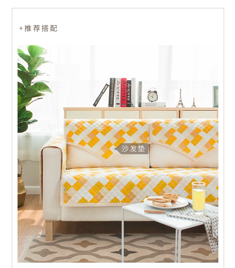 Ming vàng kẻ sọc vải khăn trải bàn cotton và lanh nhỏ tươi không thấm nước và chống dầu chống vảy bàn dùng một lần khăn trải bàn đơn giản Bắc Âu - Khăn trải bàn khăn trải bàn uống nước